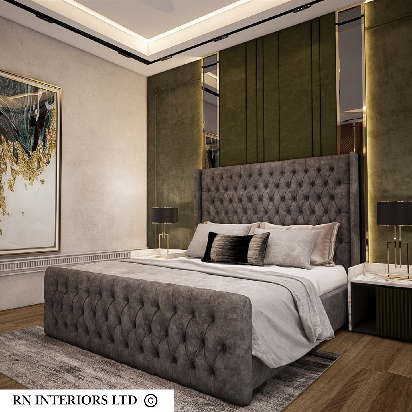 Atlas Wingback Bed Frame