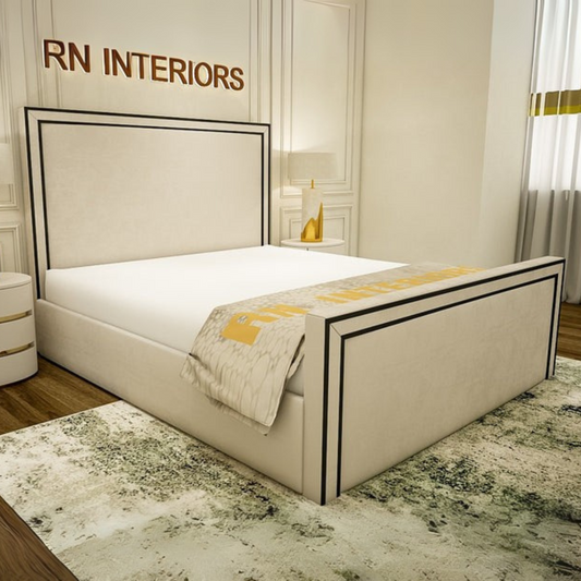 Small Double Bed - Bianca Plush Velvet Bed Frame