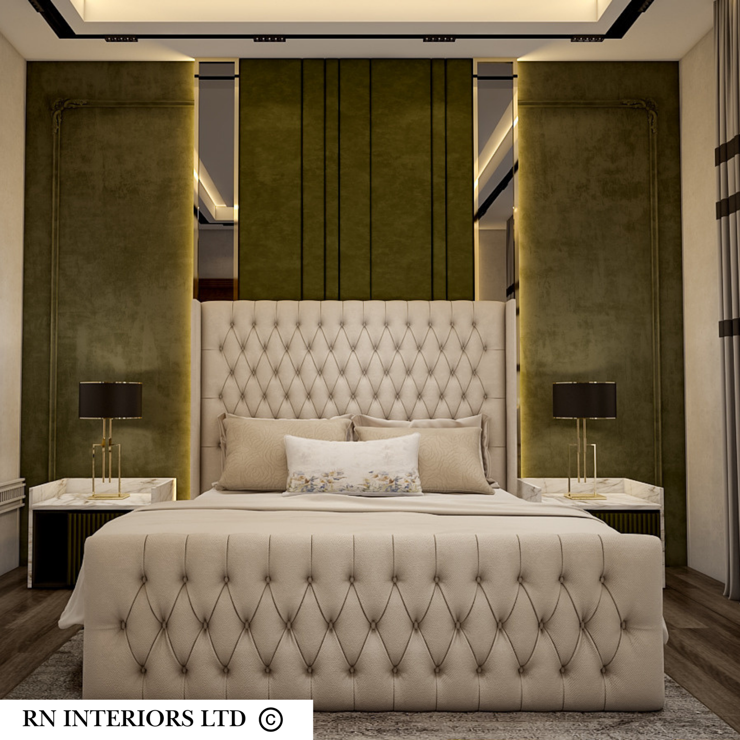 Atlas Wingback Bed Frame