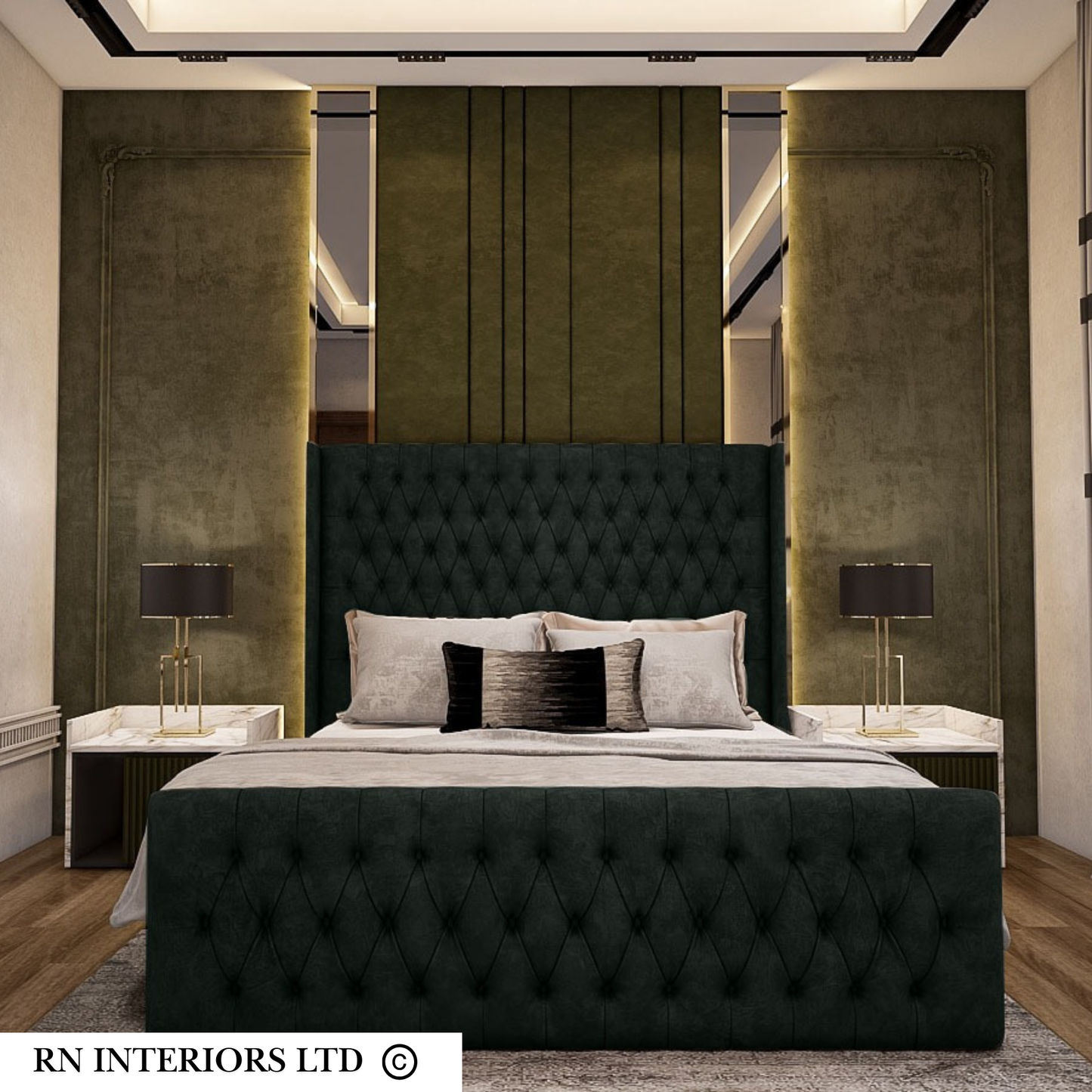 Atlas Wingback Bed Frame