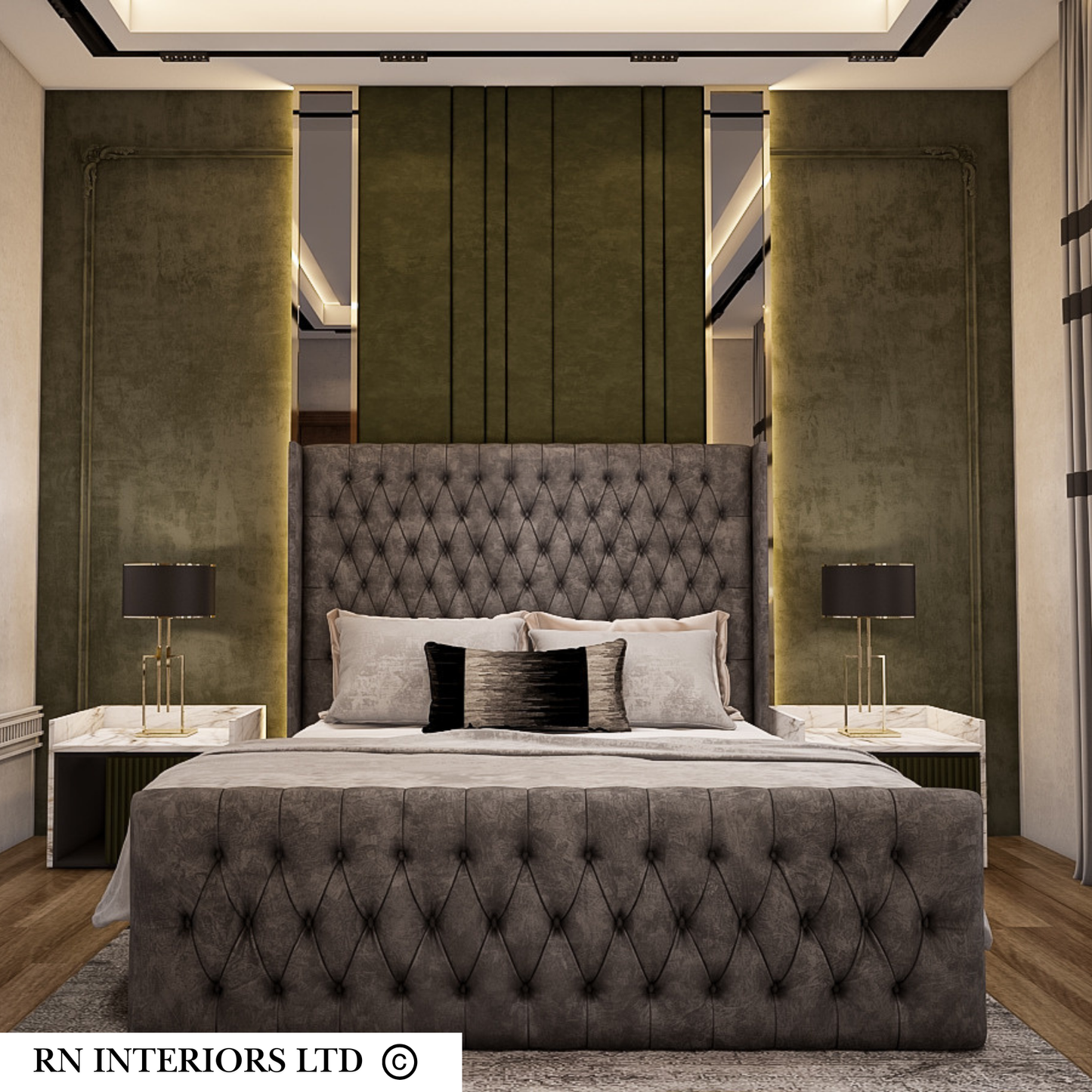 Atlas Wingback Bed Frame