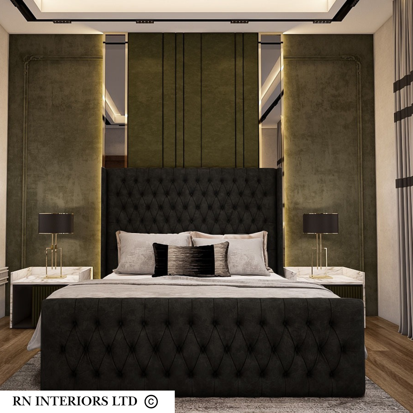 Atlas Wingback Bed Frame