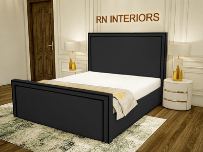 Small Double Bed - Bianca Plush Velvet Bed Frame