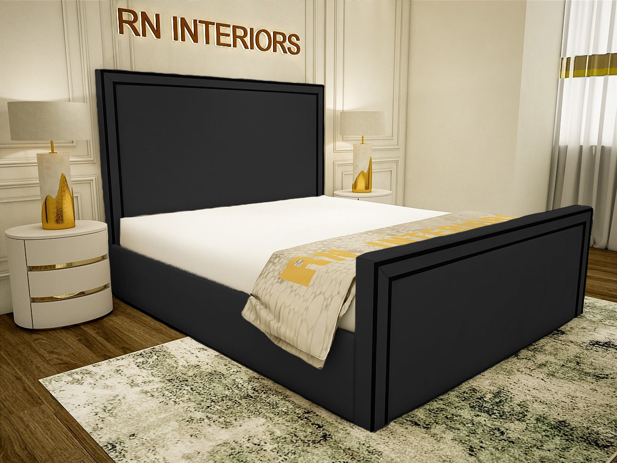 Small Double Bed - Bianca Plush Velvet Bed Frame