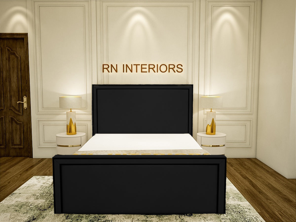 Small Double Bed - Bianca Plush Velvet Bed Frame