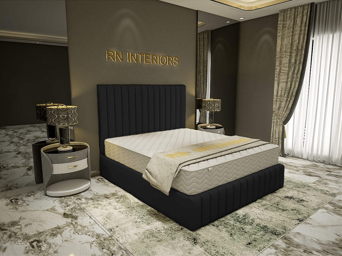Small Double Bed Frame - Amelia Plush Velvet  Bed Frame