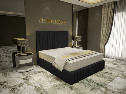 Small Double Bed Frame - Amelia Plush Velvet  Bed Frame
