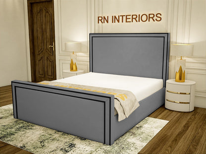 Small Double Bed - Bianca Plush Velvet Bed Frame