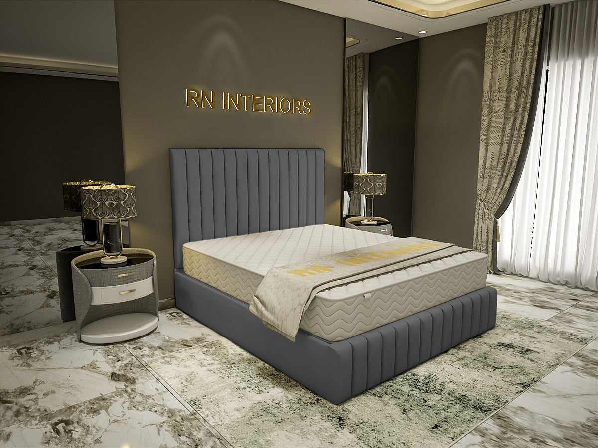 Small Double Bed Frame - Amelia Plush Velvet  Bed Frame