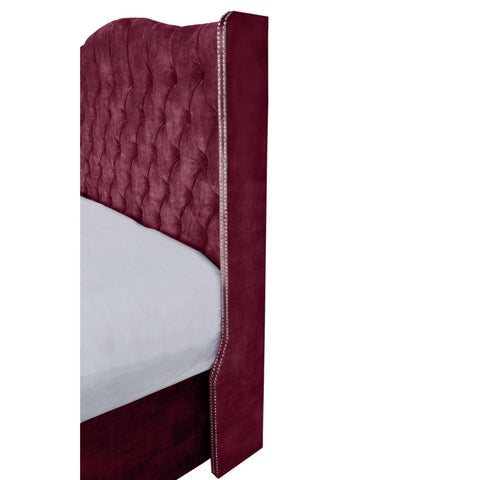 Selini Plush Velvet Upholstered Platform Bed Frame