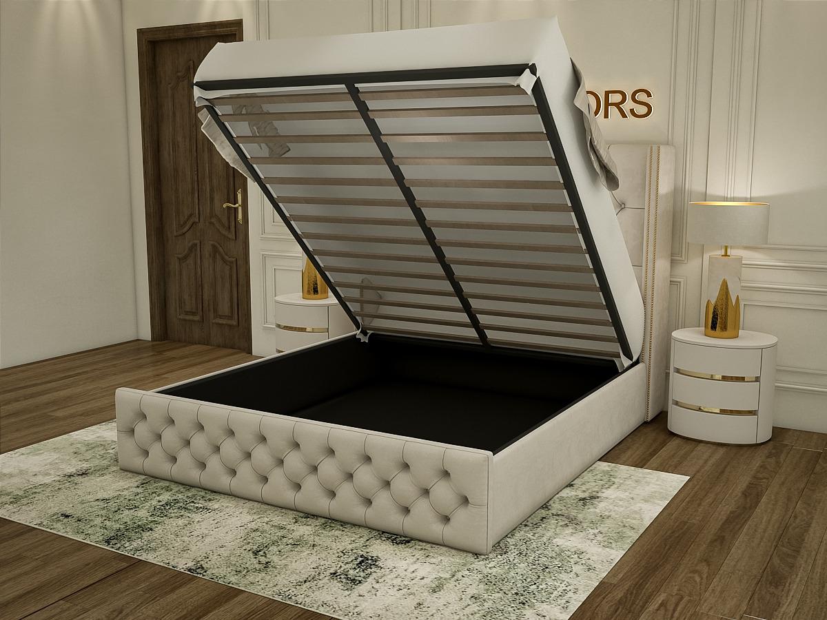 Single Bed Frame - Wingback Plush Velvet  Bed Frame