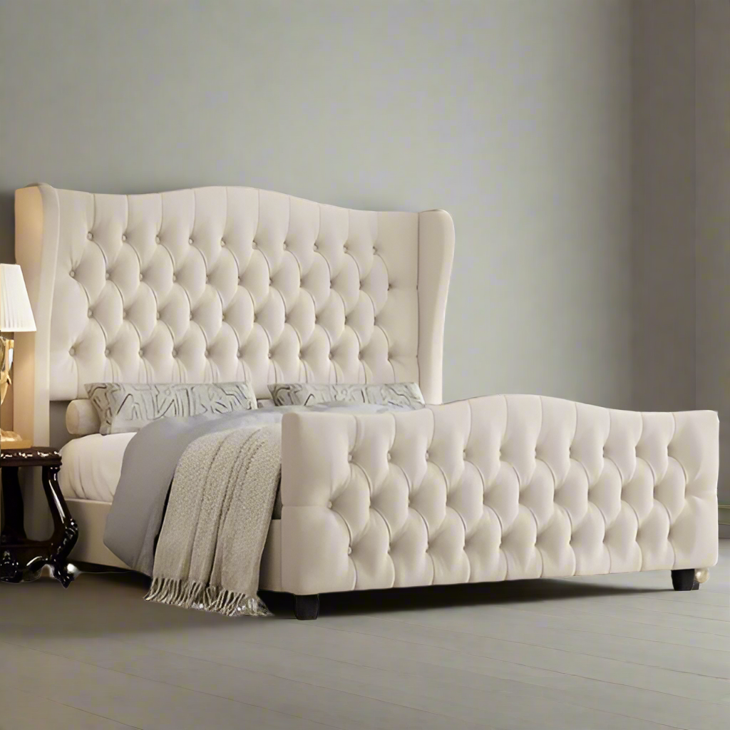 Small Double Bed Frame - Wingback Bed Frame