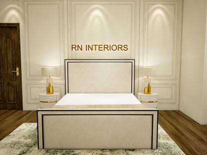 Small Double Bed - Bianca Plush Velvet Bed Frame